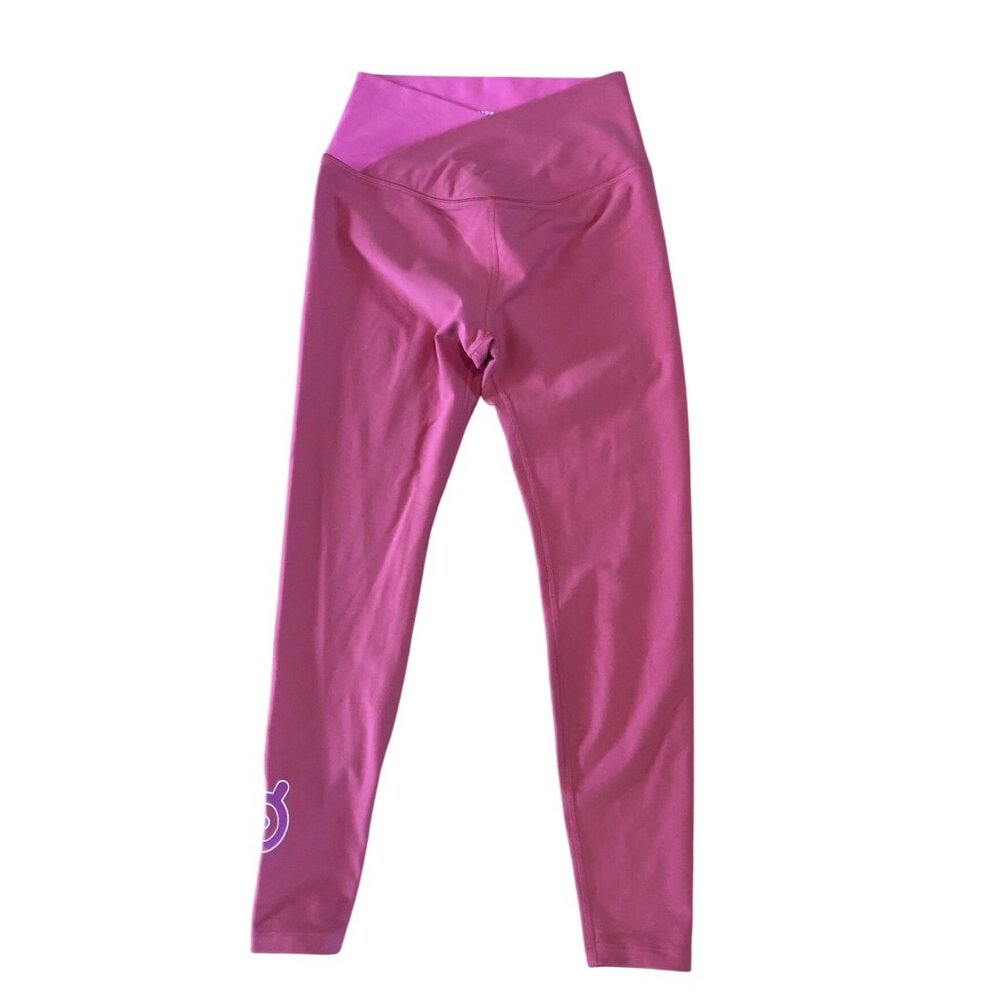 Peloton Leggings Pink High Rise Cross Front Cadent Size Medium Athleisure Active